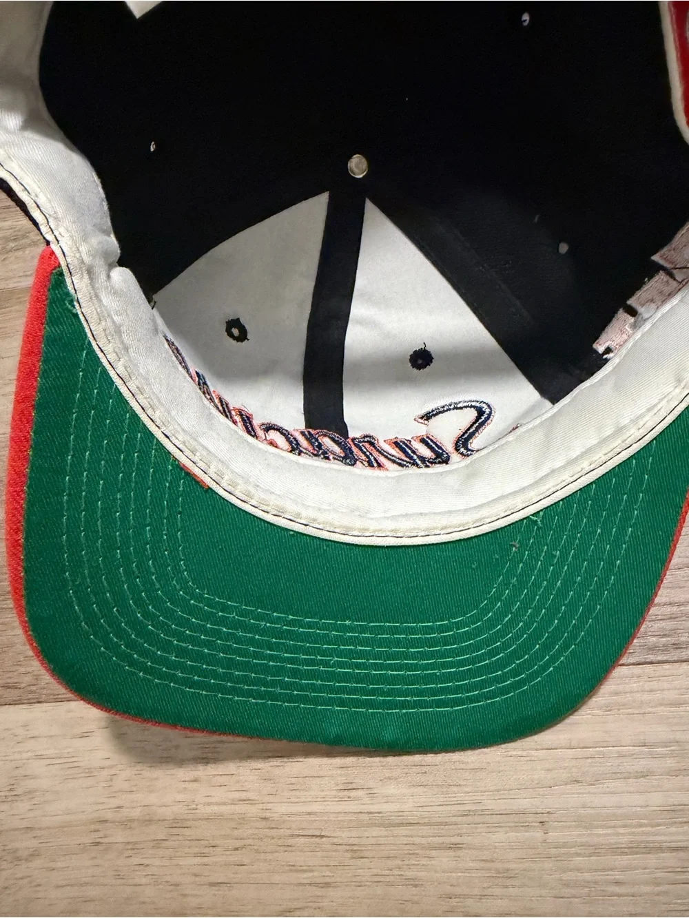 Vtg Syracuse Orangeman Snapback Sports Specialties Hat Script Wool Black Dome - Picture 6 of 9